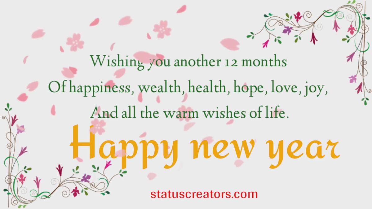 'Video thumbnail for Warm wishes of life happy new year 2022'